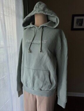 Suspicious Antwerp Sage Green Classic Hoodie Womens M Premium Streetwear Top